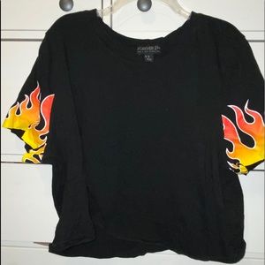 Plus Size Fire Black Forever 21 Tee
